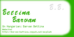 bettina barvan business card